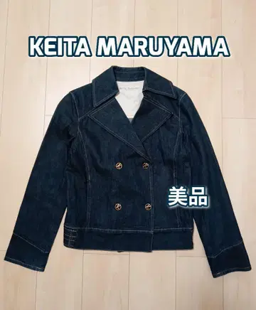 새상품급 케이타 마루야마 스트레치 데님 자켓 K 마크 골드 버튼
