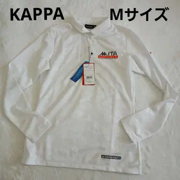 KAPPA 골프 여성용 긴팔 피케 셔츠 M 화이트 택 포함 새상품