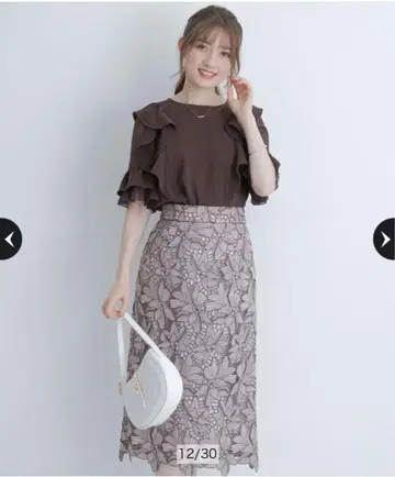 레이스 타이트 스커트