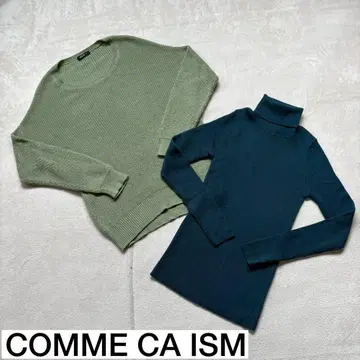COMME CA ISM 그린 긴팔 니트 세트 M