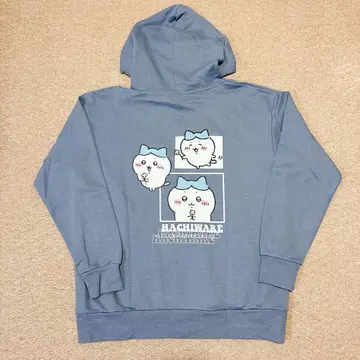 치이카와(먼작귀) 하치와레 후드티 블루 꽃