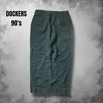 90s DOCKERS 투 턱 트윌 치노 와이드 레그 슬랙스 USA