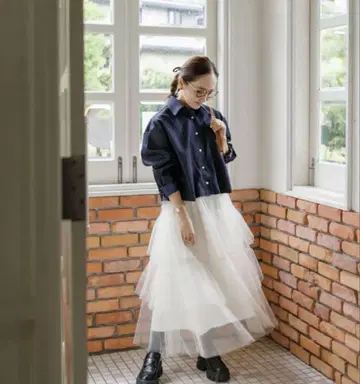 Bluelea 블루레아 Tulle tiered skirt