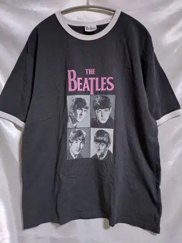 [ XL ] THE BEATLES 린거 T셔츠 그레이 구제 의류 비틀즈