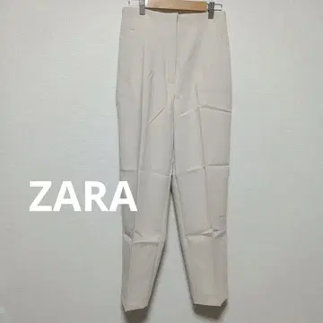 ZARA 아이보리 화이트 베이지 센터 프레스 팬츠