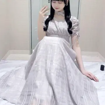 evelyn 초커 포함 롱 op 원피스