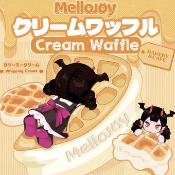 Mellojoy 메로조이 스퀴즈 크림 와플 원형 삼각형 2개 세트