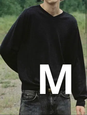 [ LIDNM ] W/Si/Ca 18G V넥 니트 M 사이즈