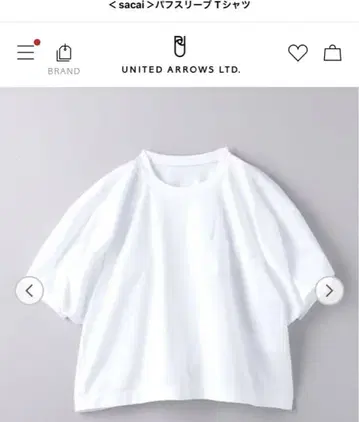 sacai 사카이 퍼프 슬리브 T셔츠 화이트 미사용에 가까운 사이즈 3