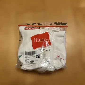 Hanes x DODOJEAN 양말 화이트 3켤레