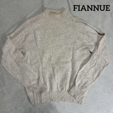 FIANNUE 피아 캐시미어 100% 니트 스웨터 그레이 M 터틀 하이넥