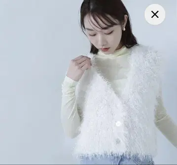 Oggi 게재 내추럴 뷰티 베이직 프린지 샤기 니트 베스트