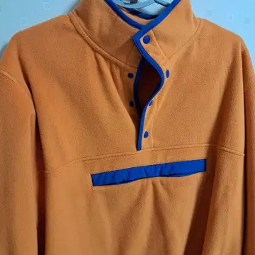 오렌지 하프 지퍼 플리스 자켓