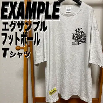 EXAMPLE 에그잠플 오버 사이즈 풋볼 티셔츠 M 그레이