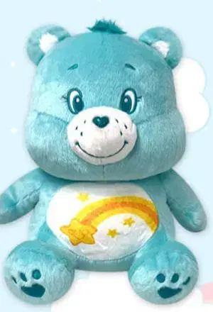 케어베어 앉은 BIG 봉제 인형 라이트 블루