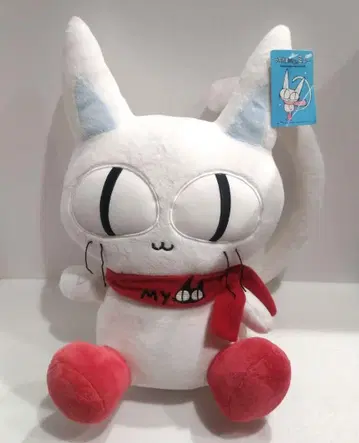 라스카 별에서 온 뮤 라스카뮤 BIG 봉제 인형 M 화이트 고양이 고양이