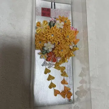 일본 의류 머리 장식 옐로우 컬러 꽃 장식