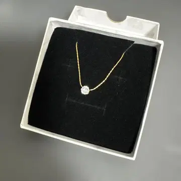 [ 새상품 ] 골드 도금 스테인리스 크리스탈 펜던트 목걸이