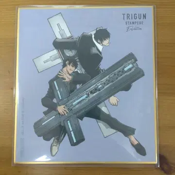 트라이건 전시회 TRIGUN 입장자 혜택 미니 색지 울프우드 원작 그림