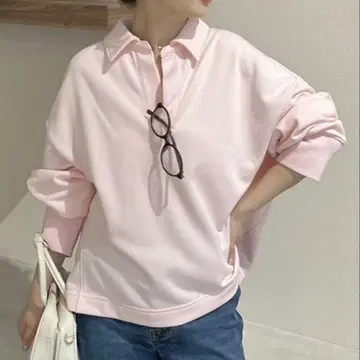 MilaOwen 미라 오웬 숏 기장 라거 맨투맨 상의