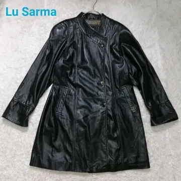 Lu Sarma 램 가죽 코트 안감 레트로 자켓 빅 사이즈