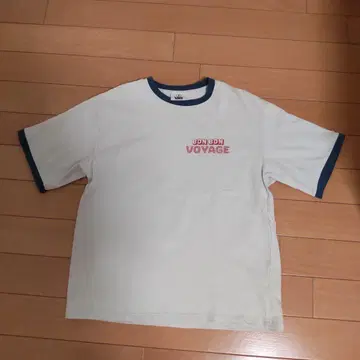 나니와단시 VOVAGE 로고 크림색 티셔츠