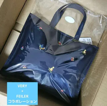 페이러 FEILER 네이비 자수 토트백 학교 페이러 네이비 한정판