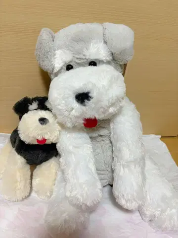 흐물흐물 슈나우저 (모노톤) & 슈나와 밥 스탠드업 (타르) 2마리 세트