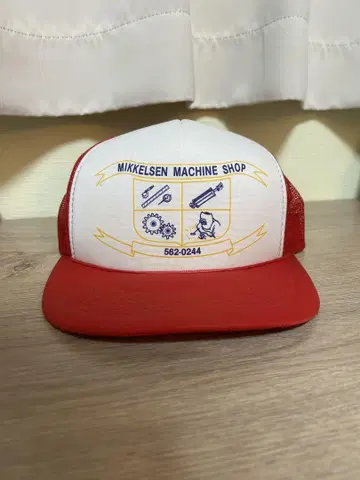 90s 기업 로고 빨간색 vintage cap