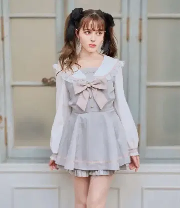 리즈리사 컬러 세일러 셋업 그레이