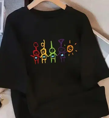 컬러풀 캐릭터 반팔 T셔츠 f