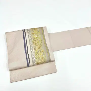 나고야 오비 작가물 요 추상 무늬 백련색 PO-3082