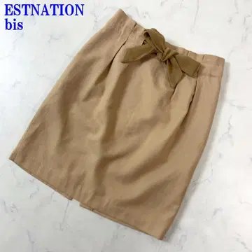 에스트네이션 비스 스커트 카멜 폴리에스테르 38 C2658