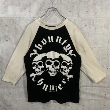 00s bounty hunter 티셔츠 긴팔 래글런 스컬 초기