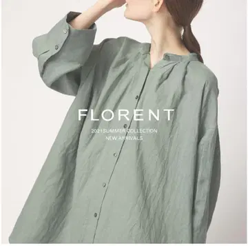 플로렌트 원피스 밴드 카라 튜닉 린넨 셔츠 드레스 린넨