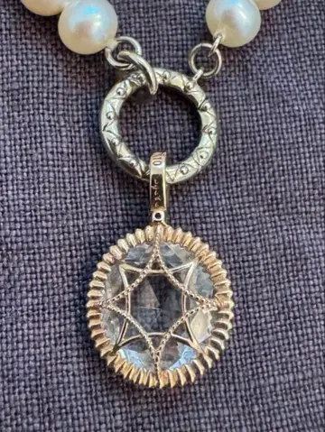 agete 아가트 k10 시스루 세공 수정 다이아 리버서블 참