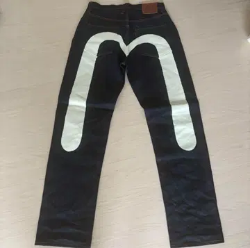 EVISU 데님 청바지 No3 2001 화이트 대흑 30 x 35