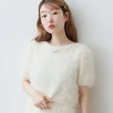 [ 2세트 ] 카스타네 샤기 뷔스티에 & 샤기 반팔 가디건