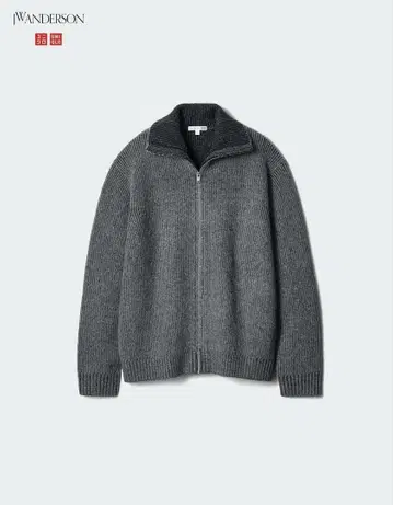 UNIQLO JWA 수플레얀 리브 풀 집업 스웨터