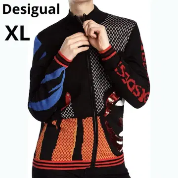 새상품급 Desigual 데지구알 니트 자켓 스팽글 XL