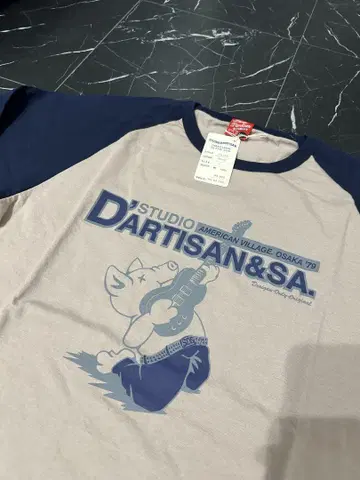 [ 미사용 새상품 ] 스튜디오 다치산 7부 소매 T셔츠 L 사이즈