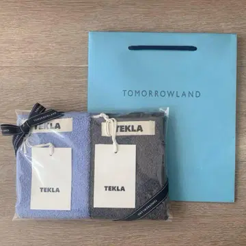즉시 구매 가능 인기 TEKLA 핸드 타월 클리어 블루, 차콜 그레이