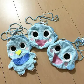 스카이블루 새 봉제 인형 백 3개 세트