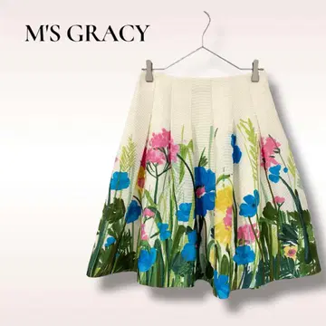 M'S GRACY 플라워 프린트 플레어 스커트 40 사이즈
