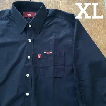 ECKO 긴팔 셔츠 블랙 XL 자수 로고 오버 사이즈 90s 빈티지