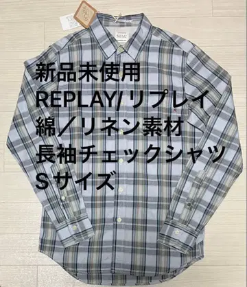 미사용 새상품 REPLAY 리플레이 면/린넨 소재 긴팔 셔츠