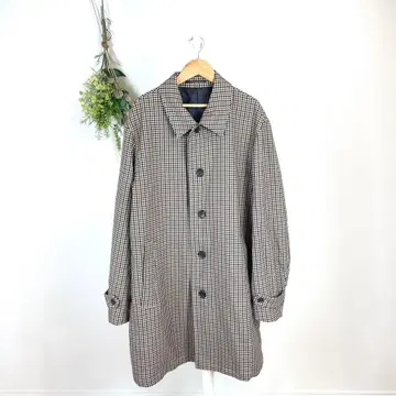 T0704 지유 새상품급 체스터 코트 체크 XL 오버사이즈