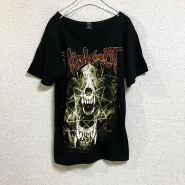 구제 의류 Slipknot Hanes 양면 프린트 밴드 T셔츠 S 블랙