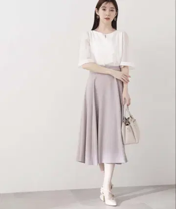 PROPORTION BODY DRESSING 패브릭 플레어 스커트