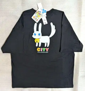 CITY THE ANIMATION 귀 고양이 티셔츠 3L 사이즈